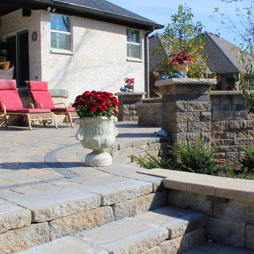 Outstanding Overlook Patio with Terraced Retaining Walls (Plainfield, IN)