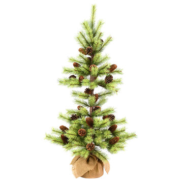 Austrian Pine Series Artificial Christmas Wreath , Unlit, 3'