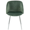 Fran Chair, Set of 2, Green Velvet