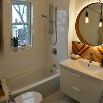 Reclaimed Lath Bathroom