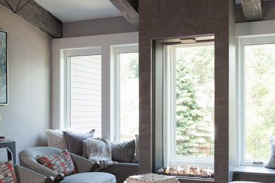 Example of a minimalist sunroom design in Boston