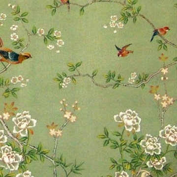 Oriental silk wallpaper in China-Details