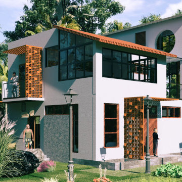 Echelon House 62x45 House Design in Bhubaneswar