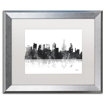 Watson 'Philadelphia Skyline BG-1' Art, Silver Frame, 16"x20", White Matte