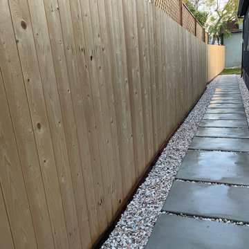 Culver City, Ca , decomposed granite base for fire pit, pathway with pavers,.