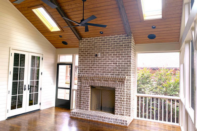 This is an example of a craftsman porch design in Atlanta.