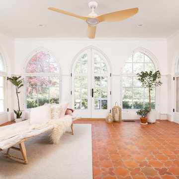 Sun + Yoga: Sunroom, Jack+Jill Bathroom