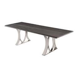 Nuevo - Oxidized Grey / Medium / Silver - Dining Tables
