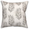 Gray Fern Pattern 18x18 Indoor/Outdoor Pillow