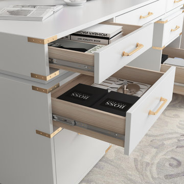 Isernia 72" Writing desk in White