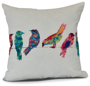 Birdline, Animal Print Indoor/Outdoor Pillow, Fuschia,16 x 16-inch