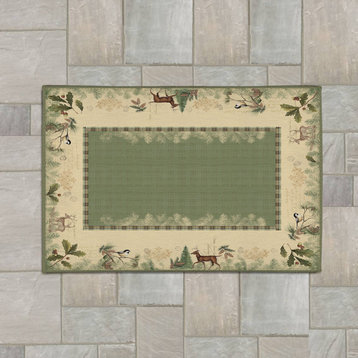 Woodland Forest 4'x6' Outdoor Area Rug, 4'x6'