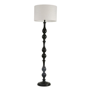 wood effect floor lamp