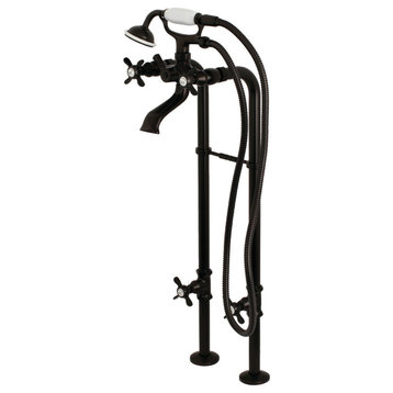 Kingston Freestanding Tub Faucet w/Supply Line and Stop Valve, Oil Rubbed Bronze