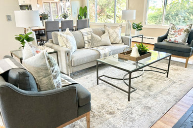 Example of a transitional home design design in New York