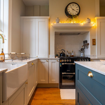 Kensington Kitchen in Mussel & Heritage Green by Creating Spaces