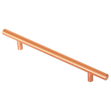 Satin Copper Cabinet Hardware Bar Handle Pull, 128mm Hole Centers, 7-3/4" Length
