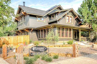 Arts and crafts home design photo in Boise