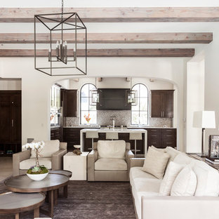 Photo of a mediterranean living room in Dallas.