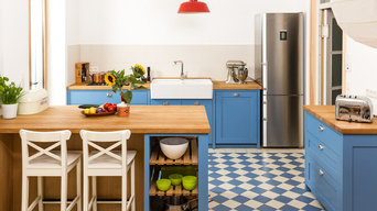 Blaue Shaker Küche
