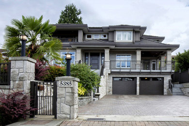 Transitional exterior home idea in Vancouver