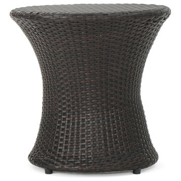 Townsgate Outdoor Boho Wicker Accent Table