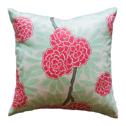 Caitlin Wilson Mint Fleur Chinoise - Decorative Pillows