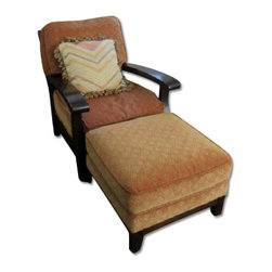 Lee Industries Arm Chair & Ottoman - Armchairs And Accent Chairs
