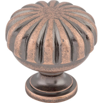 Top Knobs M323 Melon 1-1/4 Inch Mushroom Cabinet Knob - Antique Copper