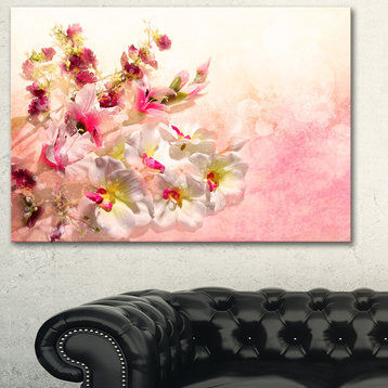 "Pink Bouquet of Flowers" Floral Canvas Print, 40"x30"