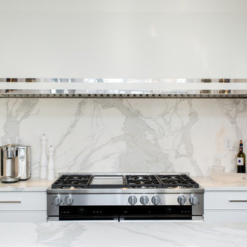 White Kitchen with Miele Range and Sub-Zero Refrigerator in PA
