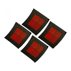 www.essentialsinside.com: curved red & black wall art panels - Home Decor