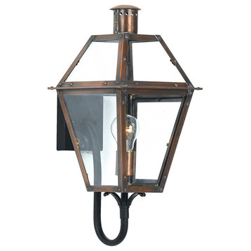 Quoizel RO8410 Rue De Royal 1 Light 21" Tall Outdoor Wall Sconce - Aged Copper
