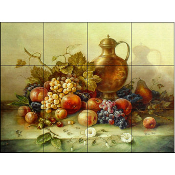Tile Mural, Fruit Bouquet I by Corrado Pila