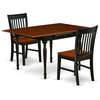 3-Piece Kitchen Table Set, 2 9" Drop Down Leaves Kitchen Table, 2 Chairs