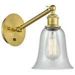 Innovations Lighting - Innovations Lighting 317-1W-SG-G2812 Hanover, 1 Light Wall In Industrial - The Hanover 1 Light Sconce is part of the BallstonHanover 1 Light Wall Satin GoldUL: Suitable for damp locations Energy Star Qualified: n/a ADA Certified: n/a  *Number of Lights: 1-*Wattage:100w Incandescent bulb(s) *Bulb Included:No *Bulb Type:Incandescent *Finish Type:Satin Gold