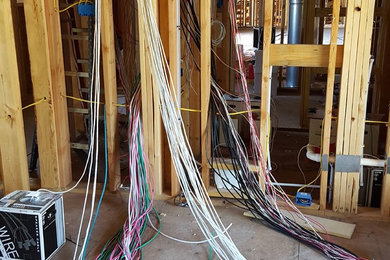 Pre-wiring in a residential new build - private owner.