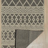 Handwoven Wool Black Contemporary Geometric Durrie Killim Rug, 9'x12'