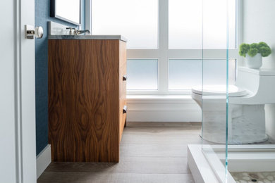 Bathroom - coastal bathroom idea in Charlotte