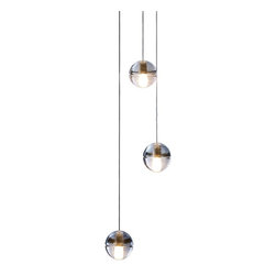 Bocci LED Pendant Light 14.3 Clear Crystal - Chandeliers