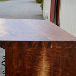 Live Edge Walnut Bookmatched Dresser - Dressers