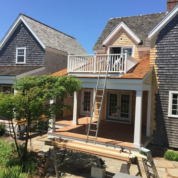 Nantucket first and second floor porch and decks