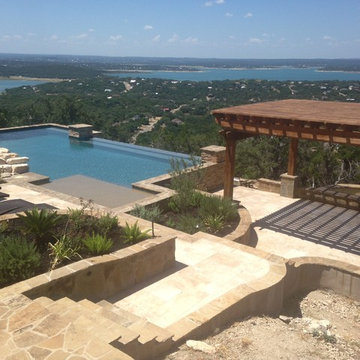 Pool Spa with Negative edge and Gazebo