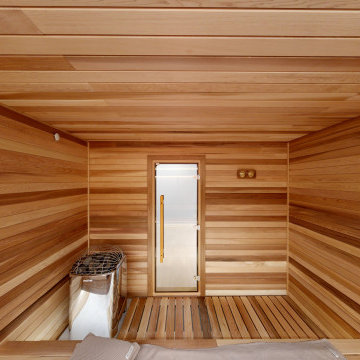 Wine Cellar to Cedar Sauna Suite — McLean, VA