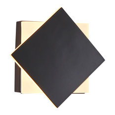 5" Rotative Integrated LED Wall Sconce Lighting Fixture, Black