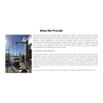 Aluminum Gantry Crane NV - Portable Aluminum Gantry Crane (775)778 9112