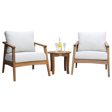 Eucalyptus 3-Piece Modern Seating Group With Round Accent Table