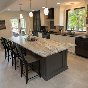 A New Open Plan Modern Kitchen and Living Room