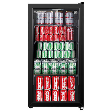 Equator SLIM 18in Freestanding Beverage Refrigerator 3.2 cf 117 cans 110V Black