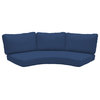 6" High Back Cushions for Curved Armless Sofa
